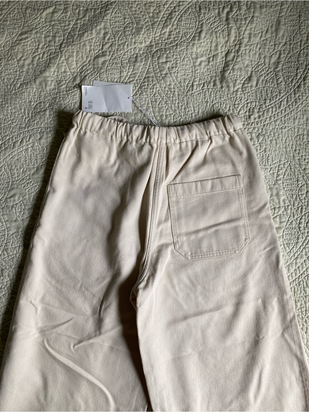 COS Cropped Denim Wide-leg Pants Ecru - Picture 7 of 11